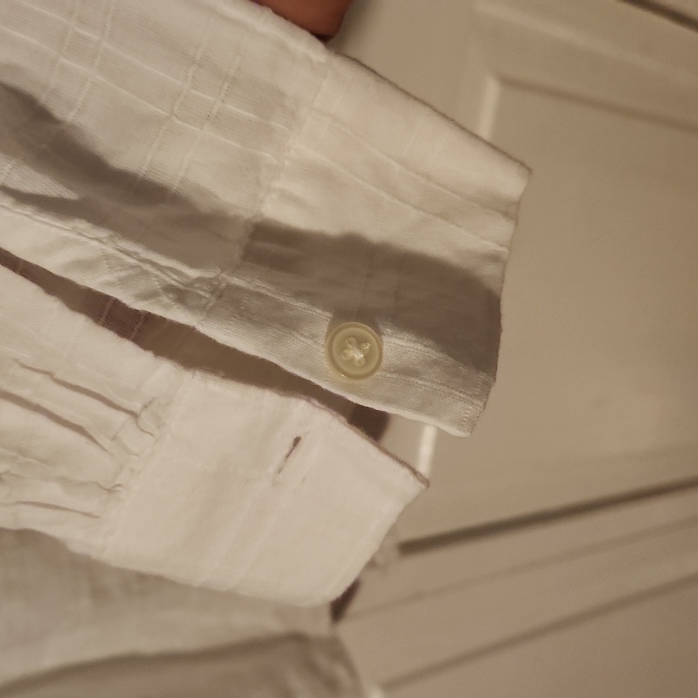 ANN TAYLOR LOFT "THE SOFTENED" WHITE SHIRT SIZE LARGE NWT - Picture 4 of 5